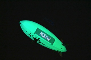 RC zeppelin blimp with LED lighting scrolling messages in australia